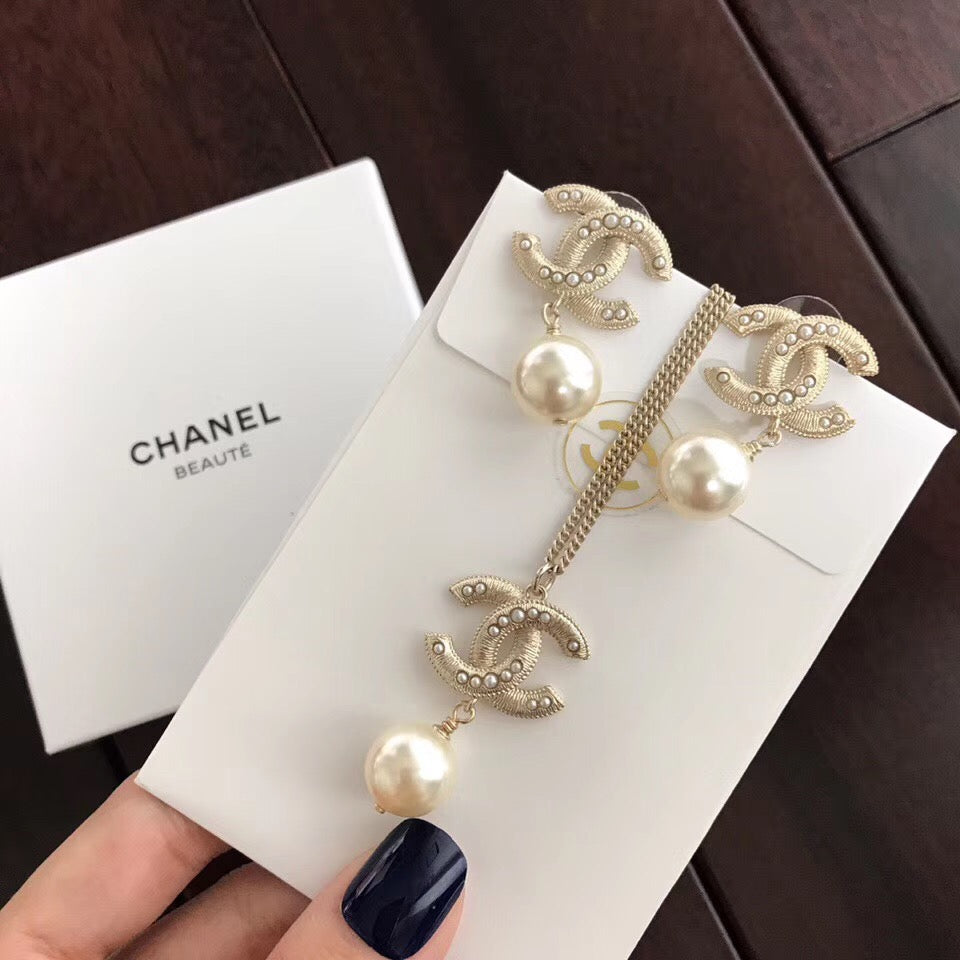 Chanel麥穗套裝項鏈耳釘